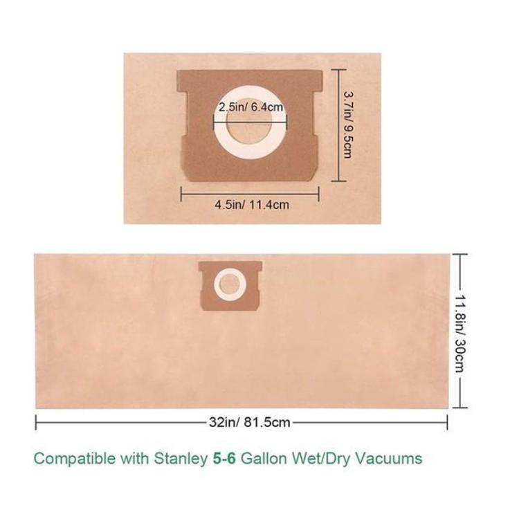 For Stanley 5-6 Gallon Vacuum Cleaner Dust Bag Accessories