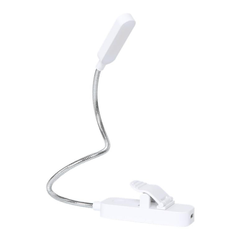 Hose Clip Book Light Night Reading Lamp Adjustable Brightness USB Rechargeable Book Clip Lights, 8LED Long Strip Type-White, 8LED Long Strip Type-Black, 12LED Shower Type-White