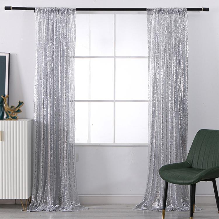 Hotel Wedding Banquet Site Background Curtains Embroidered Cloth Sequin Curtains Festival Party Decoration, 60x240cm, 60x300cm, 120cmx240cm, 120cmx300cm, 240cmx240cm, 300cmx300cm