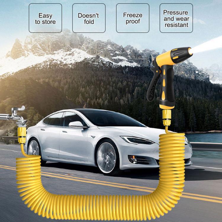 High-pressure Car Wash Sprinkler Household Spray Nozzle Rinse Watering Car Cleaning Tools, No Fittings, With Connectors+10m Spring Tube, With Connectors+20m Spring Tube, With Connectors+30m Spring Tube, With Connectors+10m Spring Tube+Foam Jug         ...