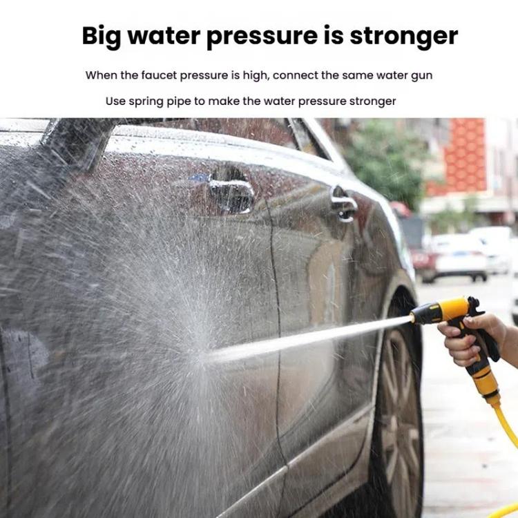 High-pressure Car Wash Sprinkler Household Spray Nozzle Rinse Watering Car Cleaning Tools, No Fittings, With Connectors+10m Spring Tube, With Connectors+20m Spring Tube, With Connectors+30m Spring Tube, With Connectors+10m Spring Tube+Foam Jug         ...