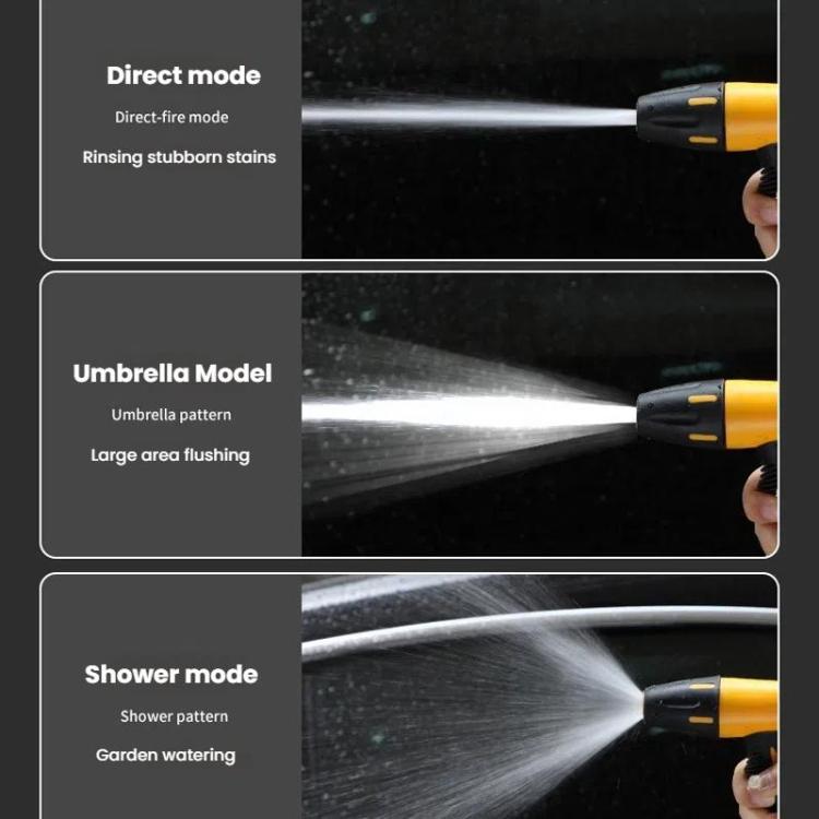 High-pressure Car Wash Sprinkler Household Spray Nozzle Rinse Watering Car Cleaning Tools, No Fittings, With Connectors+10m Spring Tube, With Connectors+20m Spring Tube, With Connectors+30m Spring Tube, With Connectors+10m Spring Tube+Foam Jug         ...