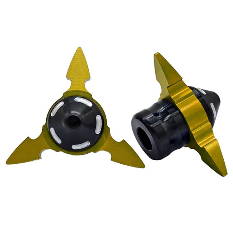 1pair QCB-034 Aluminum Alloy Dart Front Fork Cup Wheel Anti-fall Wear-resistant Decorative Cup