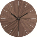 12-inch Imitation Wood Grain Texture Decorative Wall Clock Silent Quartz Clock Holiday Gift, HR-CMW01, HR-CMW03, HR-CMW05, HR-CMW07, HR-CMW10, HR-CMW11, HR-CMW13, HR-CMW14, HR-CMW15, HR-CMW16, HR-CMW18, HR-CMW19, HR-CMW20, HR-CMW21