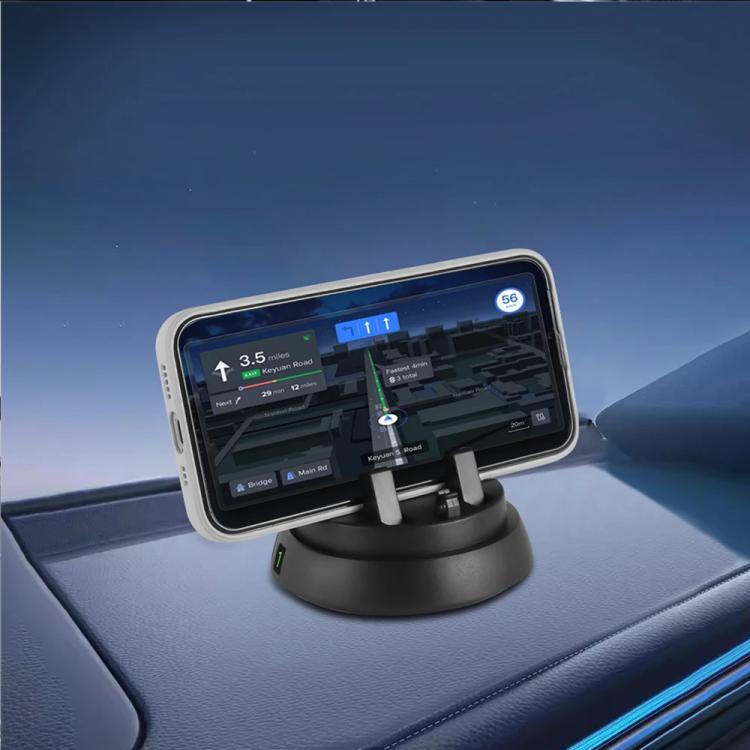 Car Phone Holder Dashboard Mount with Glow-in-the-Dark Parking Number Plate