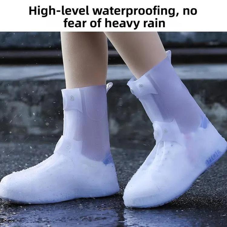 25cm Outdoor Thickened Wear-Resistant High-Tube Rainproof Shoe Cover, M 34-36, L 37-39, XL 40-42, XXL 43-45, XXXL 45-46
