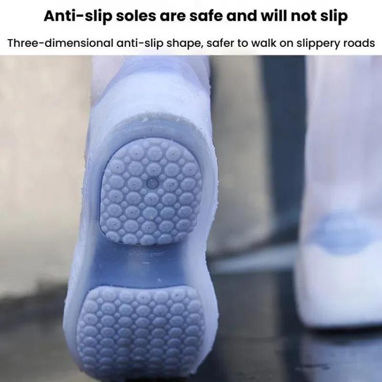 25cm Outdoor Thickened Wear-Resistant High-Tube Rainproof Shoe Cover, M 34-36, L 37-39, XL 40-42, XXL 43-45, XXXL 45-46