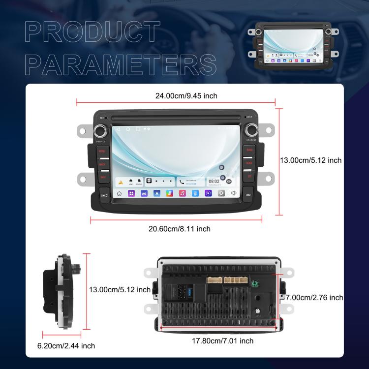 7 inch Horizontal Screen Android Navigation Car Bluetooth MP5 Player, For Renault / Captur / Symbol, 2+64G, 4+64G