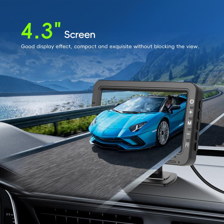 4.3 Inch Reversing Display Digital Wired HD 1 To 1 Set, North America, Europe