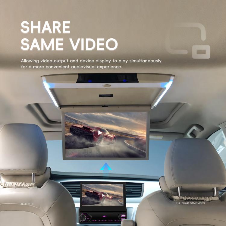 7 inch Universal Manual Retractable Screen Car MP5 Player Car Center Control All-in-One Wired Carplay, Standard, Standard+12 Light Camera