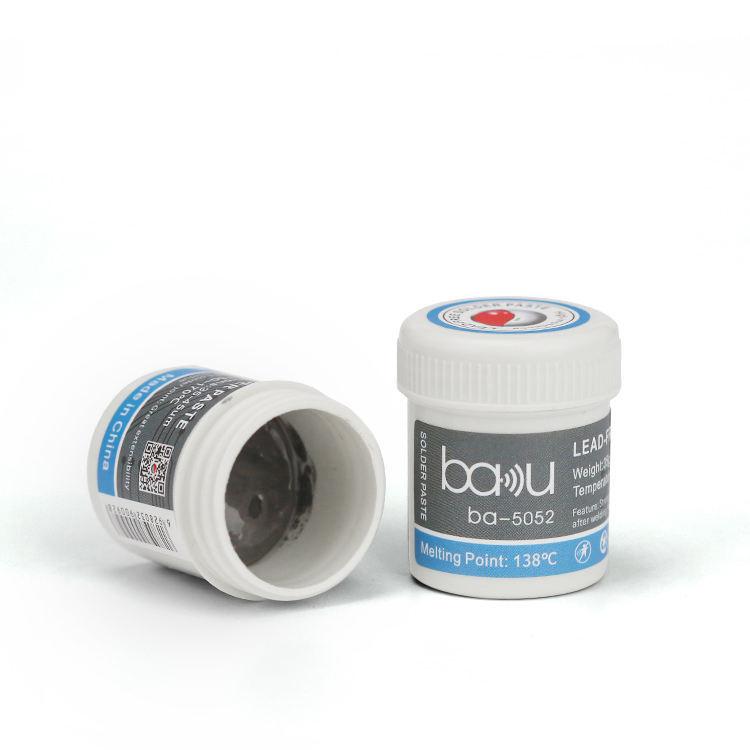 BAKU BA-5052 BGA Solder Paste for Mobile Phone Repair 35g Tin 35-45 Microns, 138 Celsius Melting Point, BA-5052