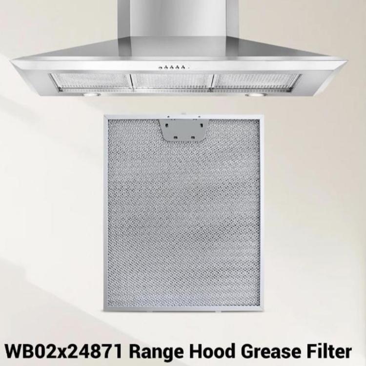 2pcs /Pack WB02X24871 Range Hood Grease Filter For GE JVW5361EJ1ES / JVW5361EJES / JVW5361SJSS / JVW5361FJ1DS / JVW5361SJ1SS