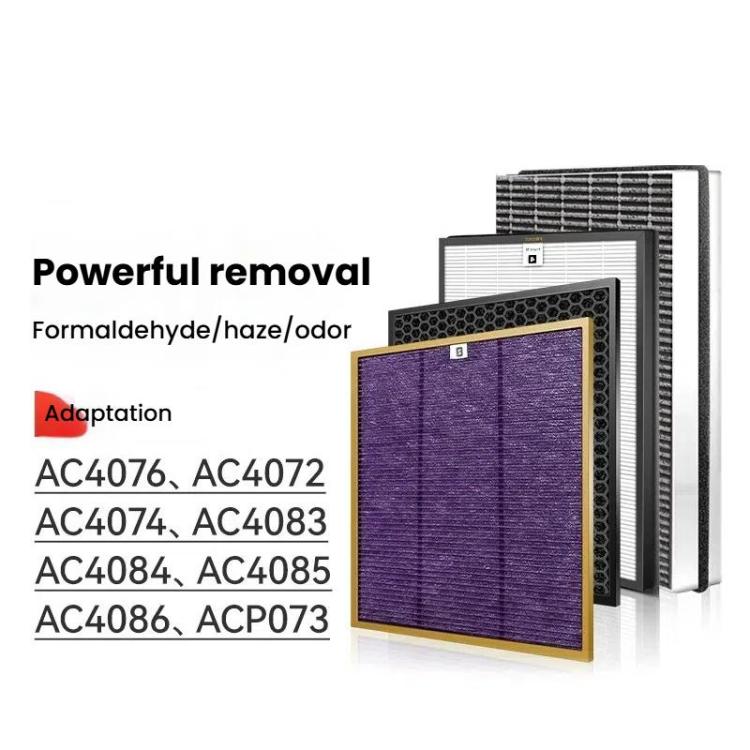 Air Purifier Filter For Philips AC4076 AC4072 AC4074 AC4083 AC4084 AC4085 AC4086 ACP073, HEPA, Activated Carbon, Multi-function, Upgrade Aldehyde Composite