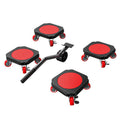 Heavy-Duty Moving Dolly with 360-degree Swivel Wheels & Brake System 3086 lbs Capacity for Furniture, Appliances, Warehouse