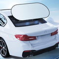 Titanium Silver Car Rear Window Sunshade Heat Insulating Shield with Suction Cup Mounted, 100 x 50cm