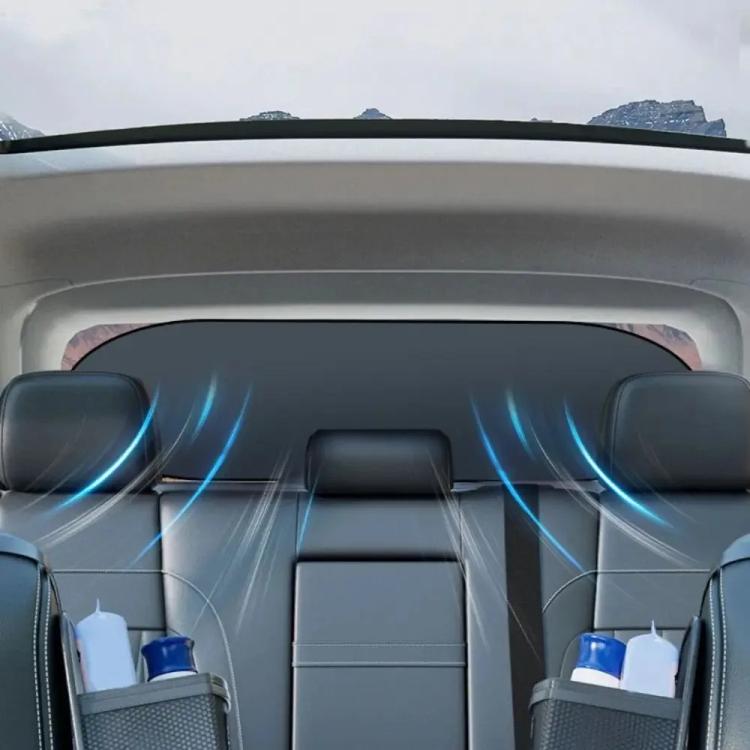 Titanium Silver Car Rear Window Sunshade Heat Insulating Shield with Suction Cup Mounted, 100 x 50cm