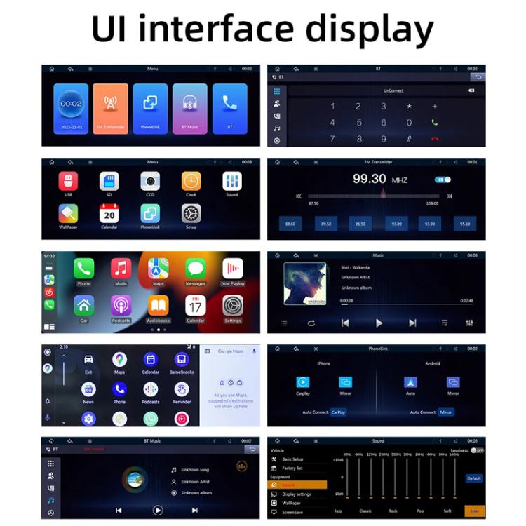 6.86 Inch Foldable Portable Bluetooth Car MP5 Player With MirrorLink/CarPlay/Android Auto Support, B5370, B5370+4LEDs Reversing Camera, B5370+8LEDs Reversing Camera, B5370+12LEDs Reversing Camera