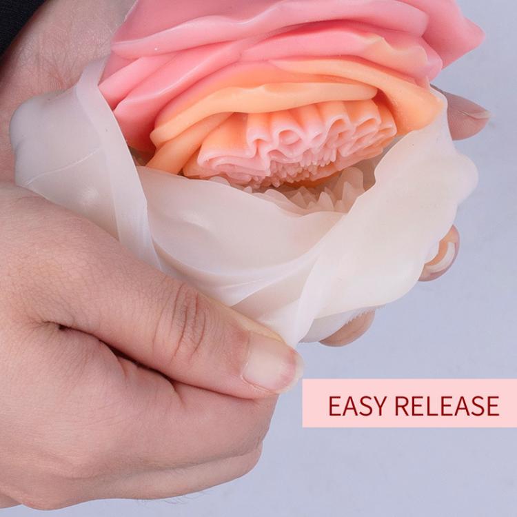 Candle Silicone Mold DIY Floral Aromatherapy Handmade Plaster Casting Mold, Layered Flower Rhythm ZW-346, Lotus Heart ZW-347, Layered Dream ZW-349, Eternal Rose ZW-351