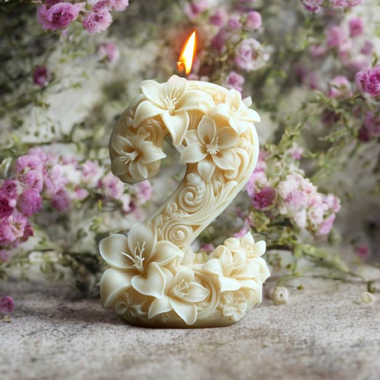 Flower Digital Aromatherapy Candle Silicone Mold DIY Diffuser Ornament Three-dimensional Digital Plaster Mold, 3 ZL-986, 7 ZL-987, 2 ZL-985, 9 ZL-988