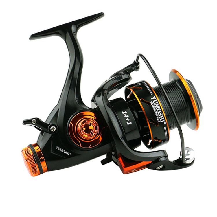 Dual Brake Long Cast Fishing Reel with Metal Spool 5.2:1 Gear Ratio, YUMOSHI KV3000, YUMOSHI KV4000, YUMOSHI KV5000, YUMOSHI KV6000