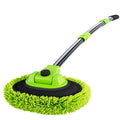 SUITU LS-444 Three-section Curved Car Wash Brush Chenille Car Wash Mop, Black Green