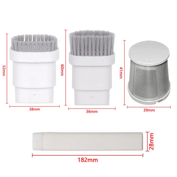 For Xiaomi Mijia Handy Vacuum Cleaner SSXCQ01XY Replacement Parts, Steel Mesh Cover, Long Suction Head, Short Suction Head, Gap Brush