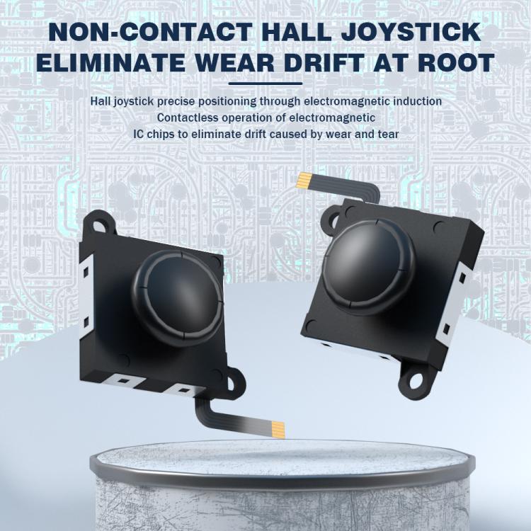 Hall Effect Joystick for Nintendo Switch/OLED/Lite Joy-Con Electromagnetic Analog Stick with No Drift, Black, Set 1, Set 2, White