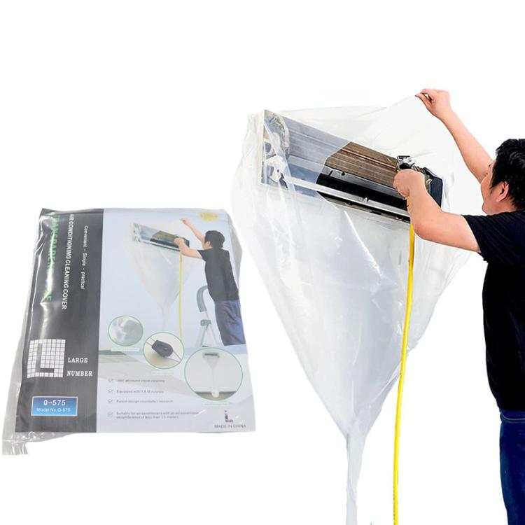 360-degree Full-Coverage AC Cleaning Cover Transparent Air Conditioner Cleaning Kit, Samll, Large