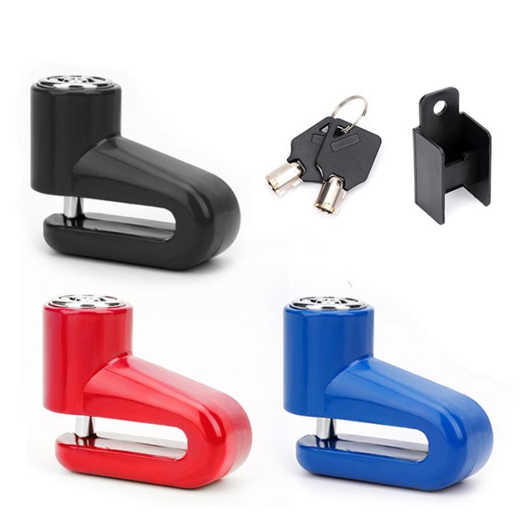 Bicycle Disc Brake Lock Portable Motorcycle Reminder Rope Lock Accessories, Red, Black, Blue