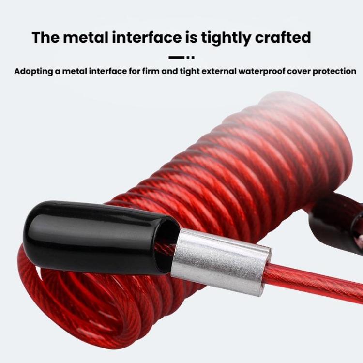 Bicycle Disc Brake Lock Portable Motorcycle Reminder Rope Lock Accessories, Red, Black, Blue