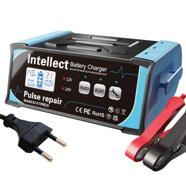 12V/24V Car Battery Charger Intelligent Pulse Lead-acid Battery Repair, EU Plug, US Plug, UK Plug, AU Plug