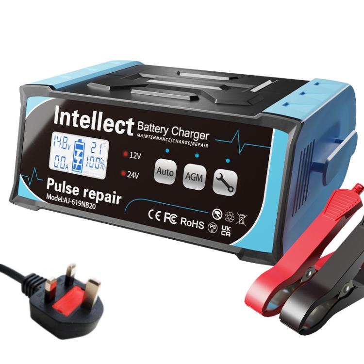 12V/24V Car Battery Charger Intelligent Pulse Lead-acid Battery Repair, EU Plug, US Plug, UK Plug, AU Plug
