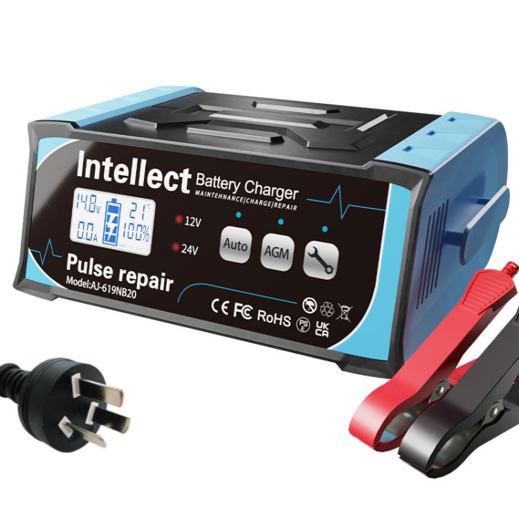12V/24V Car Battery Charger Intelligent Pulse Lead-acid Battery Repair, EU Plug, US Plug, UK Plug, AU Plug