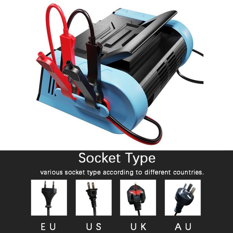 12V/24V Car Battery Charger Intelligent Pulse Lead-acid Battery Repair, EU Plug, US Plug, UK Plug, AU Plug