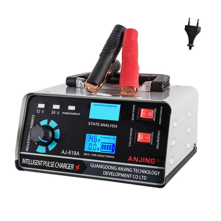 ANJING 12-24V Car Motorcycle Battery Charger Pure Copper Intelligent Pulse Repair, EU Plug, US Plug, UK Plug, AU Plug