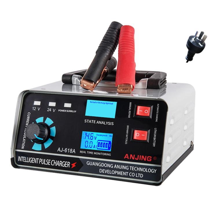 ANJING 12-24V Car Motorcycle Battery Charger Pure Copper Intelligent Pulse Repair, EU Plug, US Plug, UK Plug, AU Plug