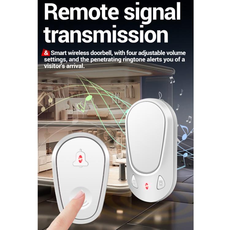 ANENG Home Intelligent Electronic Remote Control Waterproof Wireless Doorbell, One Press One Ring, One Press Two Rings, Two Presses One Ring