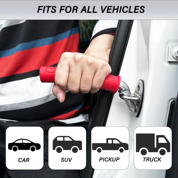 Car Handle Assist Device For Elderly People Getting Out Of  A Car With Cane