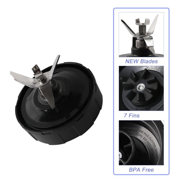 7-Fin Replacement Blade for Ninja Blender Auto iQ Series BL480, BL482, BL642, BL682, 7-Fin Replacement Blade