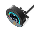 DC 8-100V Lithium Lead-acid Battery Circular Digital Display Meter, Embedded Installation, Handlebar Installation