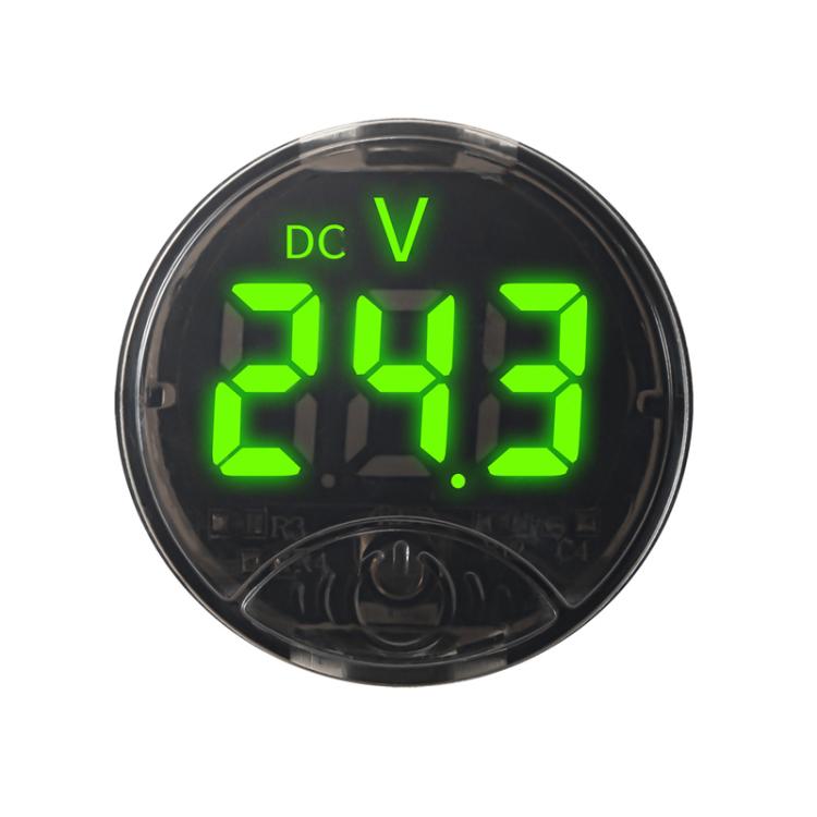 LED Digital Display Circular Voltage Meter, Red DC 7-120V, Green DC 7-120V, Blue DC 7-120V, White DC 7-120V, Red AC 65-265V, Green AC 65-265V, Blue AC 65-265V, White AC 65-265V