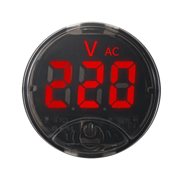 LED Digital Display Circular Voltage Meter, Red DC 7-120V, Green DC 7-120V, Blue DC 7-120V, White DC 7-120V, Red AC 65-265V, Green AC 65-265V, Blue AC 65-265V, White AC 65-265V