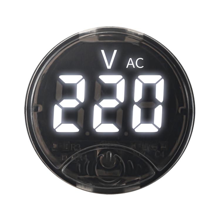 LED Digital Display Circular Voltage Meter, Red DC 7-120V, Green DC 7-120V, Blue DC 7-120V, White DC 7-120V, Red AC 65-265V, Green AC 65-265V, Blue AC 65-265V, White AC 65-265V