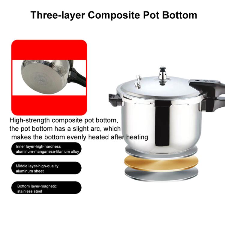 63-77kPa Pressure Cooker 304 Stainless Steel Safety Lock Lid for Induction & Gas Stoves, Jinxi 18cm-3L, Jinxi 20cm-4L, Jinxi 22cm-5L, Jinxi 24cm-7L, Jinxi 26cm-9L, Jinxi 28cm-11L, Jinxi 30cm-13L