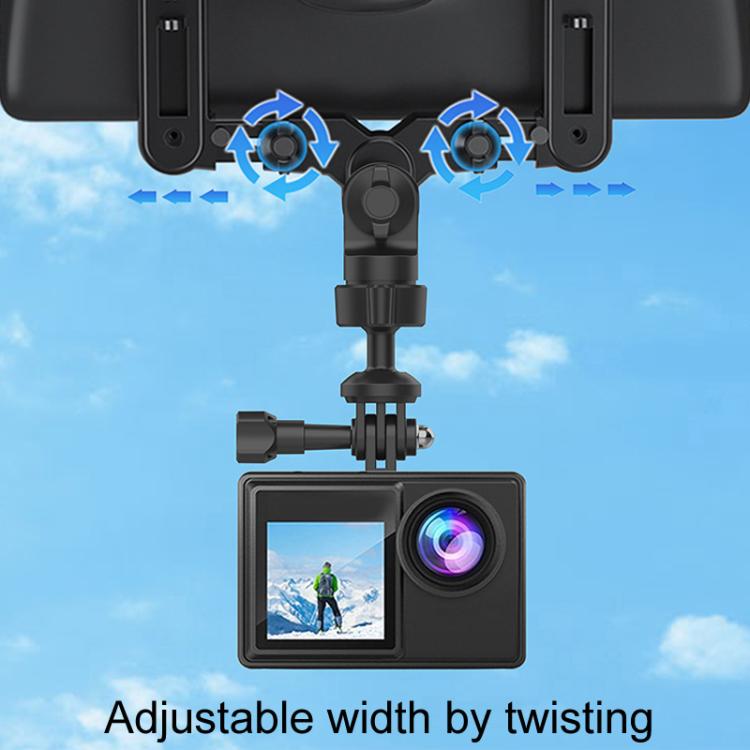 Car Rearview Mirror Bracket Camera Mobile Phone Fixing Base Accessories, With Phone Clip