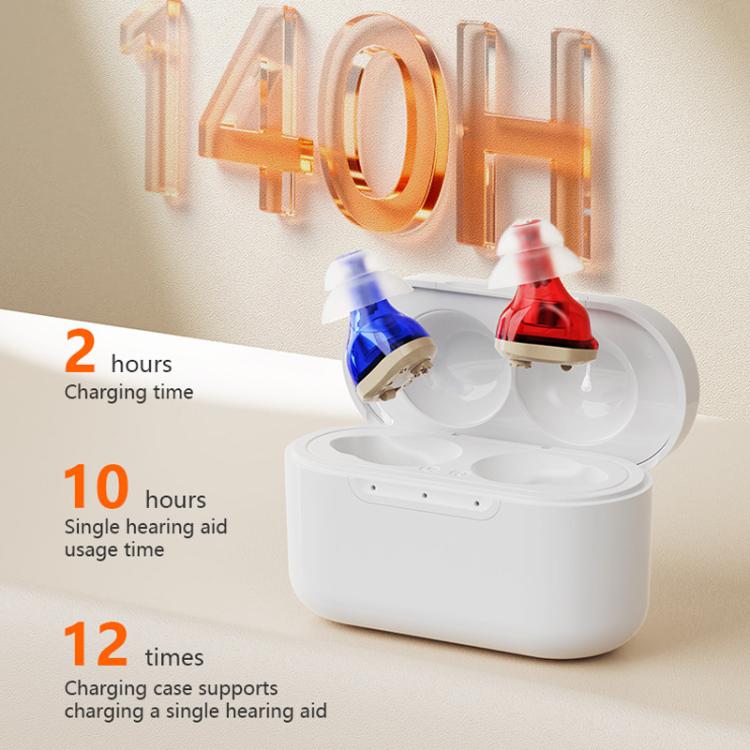 CIC Invisible Hearing Amplifier With Mini Charging Case Portable Hearing Aid Device For Seniors