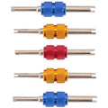 5pcs Aluminum Alloy Car Air Conditioner Valve Core Installation Removal Double-Head Wrench, Valve Core Wrench