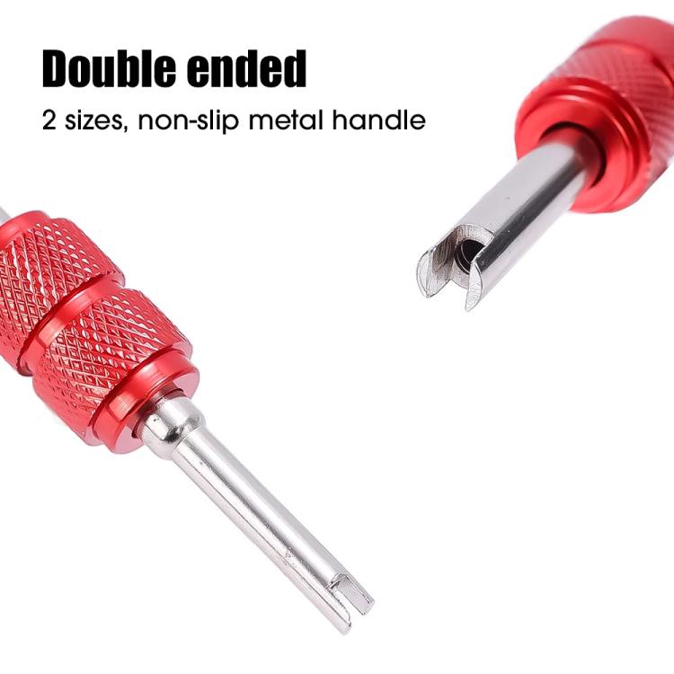 5pcs Aluminum Alloy Car Air Conditioner Valve Core Installation Removal Double-Head Wrench, Valve Core Wrench