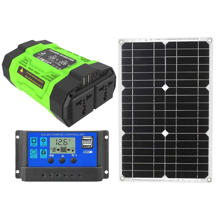 Gurxun Modified Wave Inverter With 18W Solar Panel + 30A Controller Dual Socket + 2 USB + 2 Type-C Ports, 300W Universal Socket 12V To 220V, 300W Universal Socket 12V To 110V, 300W EU Plug 12V To 220V, 300W US Plug 12V To 110V                          ...
