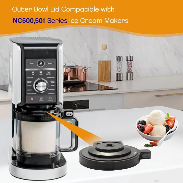 Replacement Outer Bowl Lid For Ninja NC500 Series Ice Cream Maker NC501/NC501H/NC501HBL